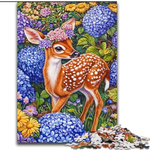 Puzzle für Teenager, 1000 Teile, Sikahirsch, Lernspielzeug, Familienspiele, einzigartige Geburtstags- und Geschenkideen (Größe 50x75cm) von MGQWPZDBD