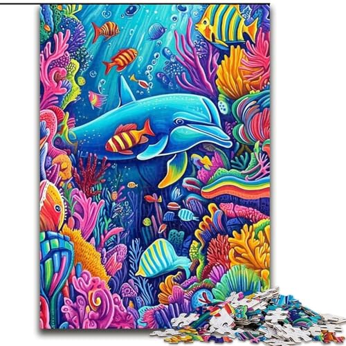 Puzzle für Teenager, 1000 Teile, Unterwasserwelt, Lernspielzeug, Familienspiele, einzigartige Geburtstags- und Geschenkideen (Größe 26x38cm) von MGQWPZDBD