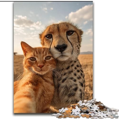 Puzzle für Teenager, 1000 Teile, buntes Alpaka, hilft dem Gehirn, süchtig machendes Spielzeug zu trainieren, um Geduld zu fördern, perfekte Dekoration (Größe 26x38cm) von MGQWPZDBD