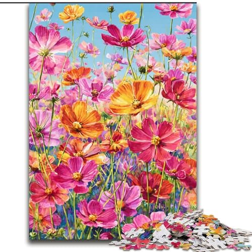 Puzzle für Teenager, 1000-teiliges Puzzle, Blumenkunst, hilft dem Gehirn, süchtig machendes Spielzeug zu trainieren, um Geduld zu fördern, perfekte Dekoration (Größe 50x75cm) von MGQWPZDBD