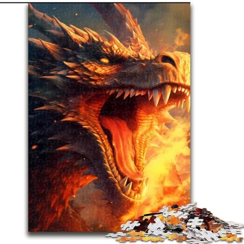 Puzzle für Teenager, 1000-teiliges Puzzle, Drachentier, hilft dem Gehirn, süchtig machendes Spielzeug zu trainieren, um Geduld zu fördern, perfekte Dekoration (Größe 26x38cm) von MGQWPZDBD