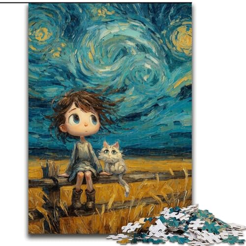 Puzzle für Teenager, 1000-teiliges Puzzle, Sternenhimmel, hilft dem Gehirn, süchtig machendes Spielzeug zu trainieren, um Geduld zu fördern, perfekte Dekoration (Größe 50x75cm) von MGQWPZDBD