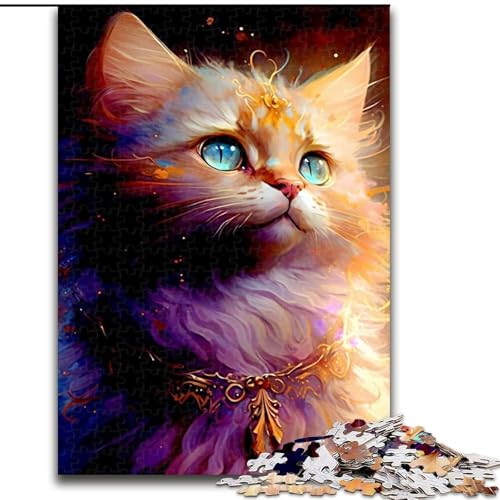 Puzzle für Teenager, 1000-teiliges Puzzle, süße Katze, geeignet für Kinder ab 14 Jahren, Heimdekoration, tolles Geschenk für die ganze Familie (Größe 26x38cm) von MGQWPZDBD