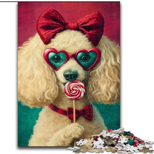 Puzzle für Teenager, 1000-teiliges Puzzle Pudel, geeignet für Kinder ab 14 Jahren, Wohndeko-Angebot als Geschenk für die ganze Familie (Größe 50x75cm) von MGQWPZDBD