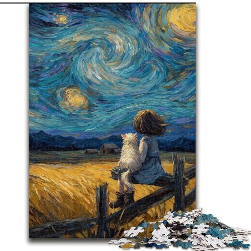 Puzzle für Teenager, Sternenhimmel, geeignet für Kinder ab 14 Jahren, Wohndeko-Angebot als Geschenk für die ganze Familie (Größe 50x75cm) von MGQWPZDBD