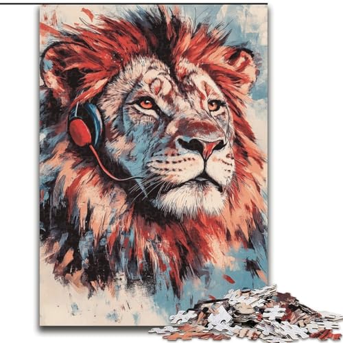 Puzzle für Teenager mit Löwenkunst, geeignet für Kinder ab 14 Jahren, Wohndeko-Angebot als Geschenk für die ganze Familie (Größe 50x75cm) von MGQWPZDBD