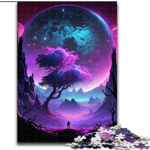 Puzzle mit 1000 Teilen für Erwachsene, Planetenlandschaftspuzzle, anspruchsvolles Denkspiel, Familienaktivität, Heimdekoration, (Größe: 26x38cm) von MGQWPZDBD