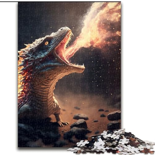 Puzzle mit 1000 Teilen für Teenager, Geschenke für süße Feuerdrachen, Familienunterhaltungsspielzeug, ganze Familie ab 14 Jahren (Größe 26x38cm) von MGQWPZDBD