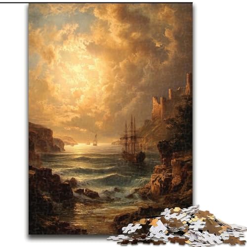 Puzzle mit 1000 Teilen für Teenager, Ölgemäldekunst, Stressabbau, schwierige Herausforderung, Wichtelgeschenke für Kinder ab 14 Jahren (Größe 50x75cm) von MGQWPZDBD