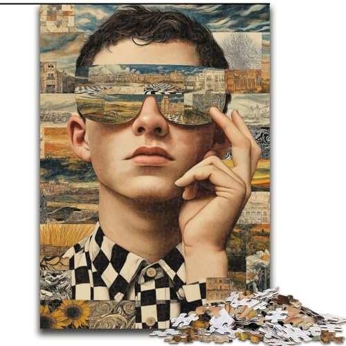 Puzzles für Erwachsene und Jugendliche, 1000 Teile, Puzzle Art Human, hilft dem Gehirn, süchtig machendes Spielzeug zu trainieren, um Geduld zu fördern und das Gedächtnis zu verbessern (Größe 26x38cm) von MGQWPZDBD
