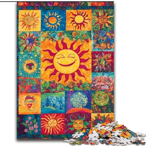 Puzzles für Erwachsene und Jugendliche,1000-teiliges Puzzle,lächelnde Sonnencollage,hilft dem Gehirn,süchtig machendes Spielzeug zu trainieren,um Geduld zu fördern und das Gedächtnis zu verbessern von MGQWPZDBD