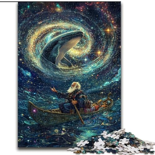 Puzzles für Erwachsene und Jugendliche,1000-teiliges Puzzle Psychedelischer Wal,hilft dem Gehirn,süchtig machendes Spielzeug zu trainieren,um Geduld zu fördern und das Gedächtnis zu verbessern 50x75cm von MGQWPZDBD
