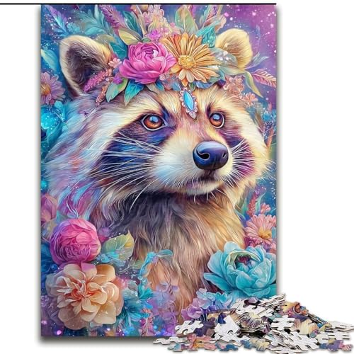 Puzzles für Erwachsene und Jugendliche,1000-teiliges Puzzle mit Blumen und Waschbären,hilft dem Gehirn,süchtig machendes Spielzeug zu trainieren,um Geduld zu fördern und das Gedächtnis zu verbessern Puzzles für Erwachsene und Jugendliche,1000-teiliges Puzzle mit Blumen und Waschbären,hilft dem Gehirn,süchtig machendes Spielzeug zu trainieren,um Geduld zu fördern und das Gedächtnis zu verbessern von MGQWPZDBD