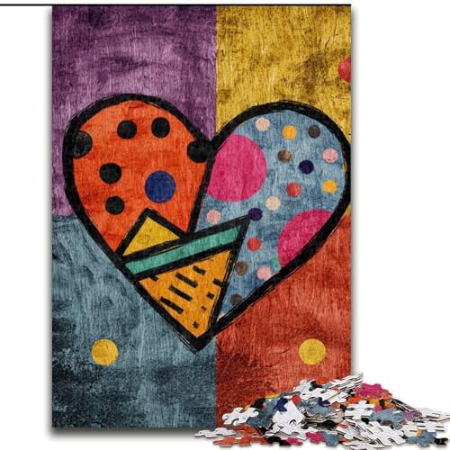 Puzzles für Teenager, 1000 Teile, Liebes-Graffiti, Lernspielzeug, Familienspiele, einzigartige Geburtstags- und Geschenkideen (Größe 50x75cm) von MGQWPZDBD