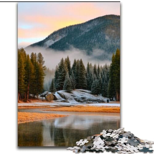 Puzzles für Teenager, 1000 Teile, Schöne Berge und Seen, Lernspielzeug, Familienspiele, einzigartige Geburtstags- und Geschenkideen (Größe 50x75cm) von MGQWPZDBD