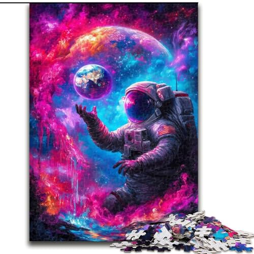 Puzzles für Teenager, 1000-teiliges Puzzle, Weltraum-Astronaut, Dekomprimierendes intellektuelles Lernspielzeug, Geburtstagsgeschenk, Geschenke, Wandkunst (Größe 26x38cm) von MGQWPZDBD