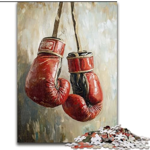 Puzzles für Teenager, 1000-teiliges Puzzle Boxhandschuhe, Familienspiel zum Stressabbau, schwierige Herausforderung, stärkt die Liebe zwischen Paaren (Größe 50x75cm) von MGQWPZDBD