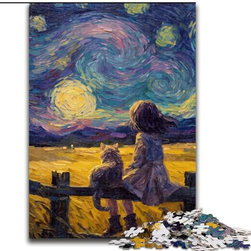 Puzzles für Teenager, 1000-teiliges Puzzle mit Sternenhimmel, Lernspielzeug, Familienspiele, einzigartige Geburtstags- und Geschenkideen (Größe 26x38cm) von MGQWPZDBD