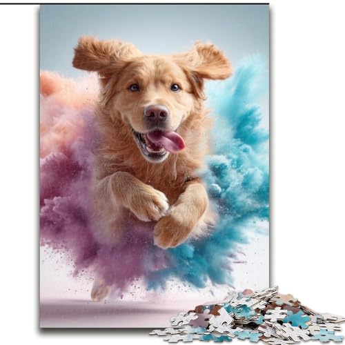 Puzzles für Teenager, 1000-teiliges Puzzle mit laufendem Hund, Lernspielzeug, Familienspiele, einzigartige Geburtstags- und Geschenkideen (Größe 26x38cm) von MGQWPZDBD