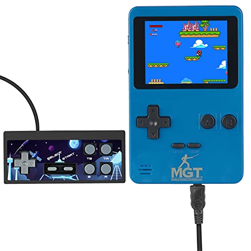 MGT Mobile Games Technology Spielkonsole: 2in1-Retro-Spielekonsole, 7-cm-Farbdisplay (2,8"), 300 Spiele, 16 Bit (Retro Konsole, Retro Spiele 80er, Konsolenspiele) von MGT Mobile Games Technology