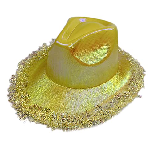 MHADBKH Cowgirl-Hut mit Lametta-Bordüre, Dekorationen für Partys, Cowboyhut, Verkleidung, Cosplays, Partyzubehör, Kostümzubehör MHADBKH Cowgirl-Hut mit Lametta-Bordüre, Dekorationen für Partys, Cowboyhut, Verkleidung, Cosplays, Partyzubehör, Kostümzubehör von MHADBKH