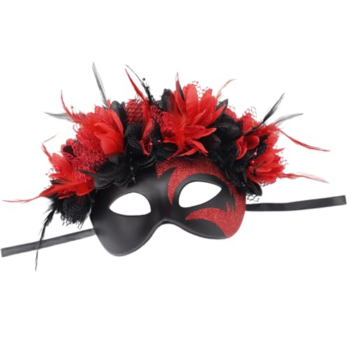 MHADBKH Gefiederte Maskerade Augenmaske Halloween Augenmaske Halbgesicht für Frauen Halloween Brillen Zubehör Cosplay MHADBKH Gefiederte Maskerade Augenmaske Halloween Augenmaske Halbgesicht für Frauen Halloween Brillen Zubehör Cosplay von MHADBKH