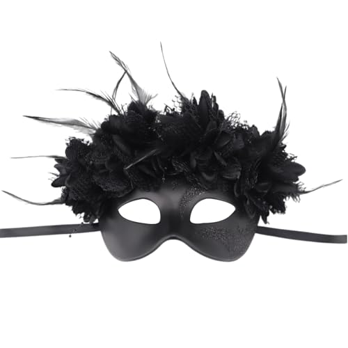 MHADBKH Gefiederte Maskerade Augenmaske Halloween Augenmaske Halbgesicht für Frauen Halloween Brillen Zubehör Cosplay MHADBKH Gefiederte Maskerade Augenmaske Halloween Augenmaske Halbgesicht für Frauen Halloween Brillen Zubehör Cosplay von MHADBKH