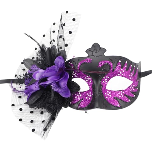 MHADBKH Gefiederte Maskerade Halloween Party Auge Blume Dekoration Maskerade Halbgesicht für Frauen Cosplay Modische Party MHADBKH Gefiederte Maskerade Halloween Party Auge Blume Dekoration Maskerade Halbgesicht für Frauen Cosplay Modische Party von MHADBKH