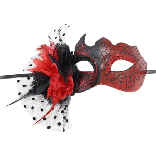 MHADBKH Gefiederte Maskerade Halloween Party Auge Blume Dekoration Maskerade Halbgesicht für Frauen Cosplay Modische Party MHADBKH Gefiederte Maskerade Halloween Party Auge Blume Dekoration Maskerade Halbgesicht für Frauen Cosplay Modische Party von MHADBKH