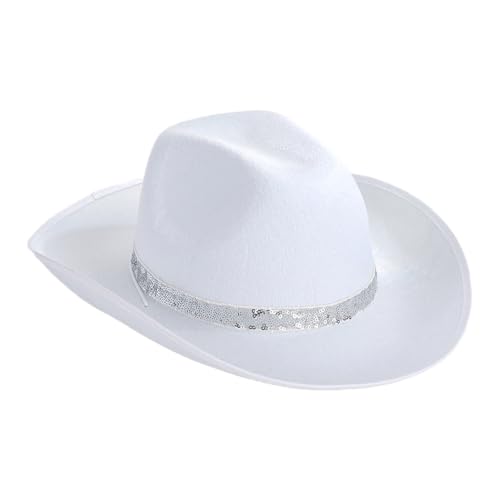 MHADBKH Glitzernder Cowgirl-Hut für Damen, Cosplay, Kostüm, Panamahut, Junggesellinnenabschied, Kopfbedeckung, Hochzeitsfeier-Zubehör MHADBKH Glitzernder Cowgirl-Hut für Damen, Cosplay, Kostüm, Panamahut, Junggesellinnenabschied, Kopfbedeckung, Hochzeitsfeier-Zubehör von MHADBKH