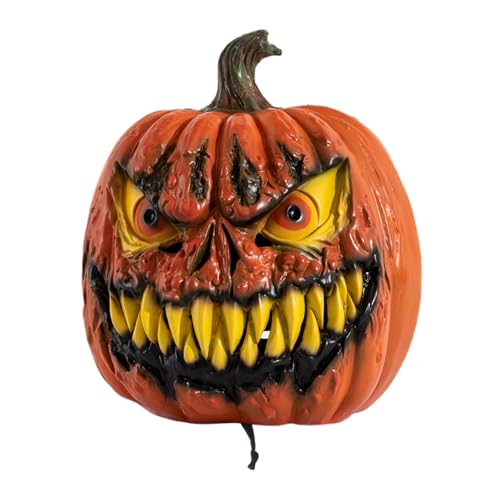MHADBKH Gruselige Kürbis-Kopfbedeckung, Halloween, voller Kopf, für Damen, Herren, Cosplay, Halloween, Dekoration, Bluttropfen MHADBKH Gruselige Kürbis-Kopfbedeckung, Halloween, voller Kopf, für Damen, Herren, Cosplay, Halloween, Dekoration, Bluttropfen von MHADBKH