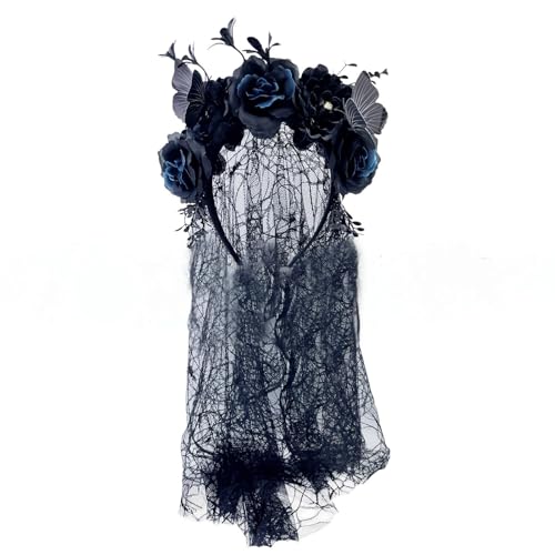 MHADBKH Halloween-Schleier, Stirnbänder, Blumenform, Kopfbedeckung, Prinzessinnen, Diadem, Brautschmuck, Haarreif für Kostümpartys und Hochzeiten MHADBKH Halloween-Schleier, Stirnbänder, Blumenform, Kopfbedeckung, Prinzessinnen, Diadem, Brautschmuck, Haarreif für Kostümpartys und Hochzeiten von MHADBKH
