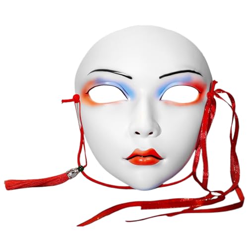MHADBKH Handbemaltes Halloween-Kostüm, Maskerade, Vollgesicht, für Damen, Maskerade, Bühnenspiel, Themenpartys, Bühne MHADBKH Handbemaltes Halloween-Kostüm, Maskerade, Vollgesicht, für Damen, Maskerade, Bühnenspiel, Themenpartys, Bühne von MHADBKH