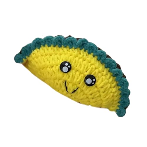 MHADBKH Handgefertigte Miniatur Häkel Tacos Puppen Emotional Unterstützend Gestrickt von MHADBKH