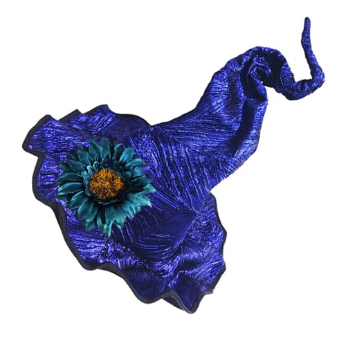 MHADBKH Hexenhut für Frauen mit verstellbarer und abnehmbarer Blume für Halloween, Cosplay und Themenpartys, Versammlungen, Cosplay, Hexenhut von MHADBKH