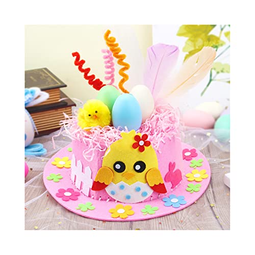 MHADBKH Kinder Ostern Vliesstoff Hut Kit Ei Kit handgefertigt für Kinder Urlaub Cartoon Kappe Osterhüte lustig MHADBKH Kinder Ostern Vliesstoff Hut Kit Ei Kit handgefertigt für Kinder Urlaub Cartoon Kappe Osterhüte lustig von MHADBKH