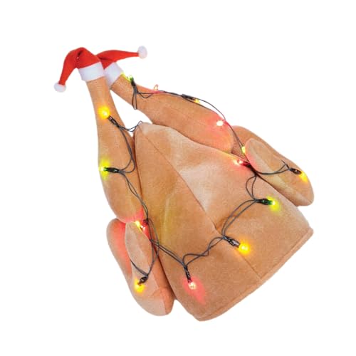 MHADBKH Leuchttürkischhut Weihnachtshut 3d Truthahnhut Lustige Weihnachtsparteikäe Accessoires Für Erwachsenen Thanksgiving Party MHADBKH Leuchttürkischhut Weihnachtshut 3d Truthahnhut Lustige Weihnachtsparteikäe Accessoires Für Erwachsenen Thanksgiving Party von MHADBKH