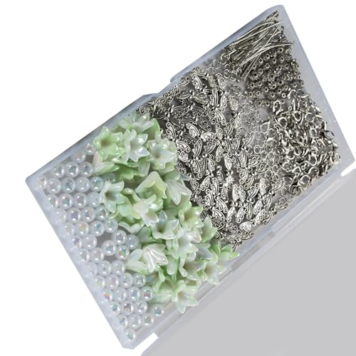 MHADBKH Packung mit 50 bunten Perlen, Engels-Schlüsselanhänger, Charm-Anhänger, Dekoration für stilvolle und schöne Accessoires, für den täglichen Gebrauch, Hochzeits-Bastelbedarf von MHADBKH