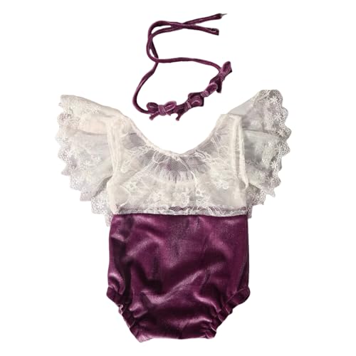 MHADBKH Säugling Velvets Spitze Strampler Fotografie Kostüm Set Neugeborene Fotografie Outfit Für Neugeborene Bis Zu 1 Monat MHADBKH Säugling Velvets Spitze Strampler Fotografie Kostüm Set Neugeborene Fotografie Outfit Für Neugeborene Bis Zu 1 Monat von MHADBKH