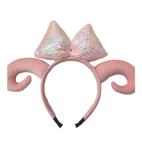 MHADBKH Schöne Schafhornhaar Hoop Cosplay Animes Charakter Hairband Auffällige Maskeraden Rollenspiele Stirnbänder Für Teenager MHADBKH Schöne Schafhornhaar Hoop Cosplay Animes Charakter Hairband Auffällige Maskeraden Rollenspiele Stirnbänder Für Teenager von MHADBKH