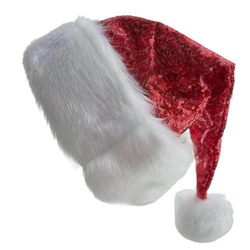 MHADBKH Sparkling Pailletten Weihnachtskostümhut Pailletten Hat Weihnachtsdekoration Santa Kostümhut Für Frauen Kinder Mädchen MHADBKH Sparkling Pailletten Weihnachtskostümhut Pailletten Hat Weihnachtsdekoration Santa Kostümhut Für Frauen Kinder Mädchen von MHADBKH