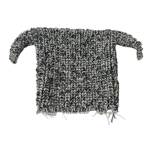 MHADBKH Strickhüte Teuflische Farbenfrohe Kopfbedeckung Für Frauen Antennenhut Einzigartige Hutkostüm Requisiten Schädelkappen Highlight Für Trendseting von MHADBKH