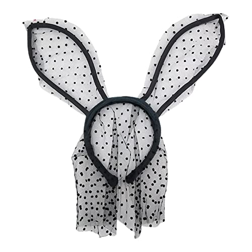MHADBKH Süße Mädchen Hasen Kaninchen Ohr Hair Hoop Party Kostüm Langes Ohr Hasen Mit Zartem Spitzenschleier Masquerade Prom Prom MHADBKH Süße Mädchen Hasen Kaninchen Ohr Hair Hoop Party Kostüm Langes Ohr Hasen Mit Zartem Spitzenschleier Masquerade Prom Prom von MHADBKH
