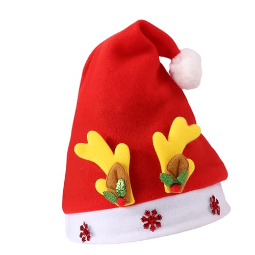 MHADBKH Weiche Und Komfortable Weihnachtshutgeweih Und Schneeflocken Weihnachtsmützen Erwachsene Kinder Ornament Party Dekoration Supplies MHADBKH Weiche Und Komfortable Weihnachtshutgeweih Und Schneeflocken Weihnachtsmützen Erwachsene Kinder Ornament Party Dekoration Supplies von MHADBKH