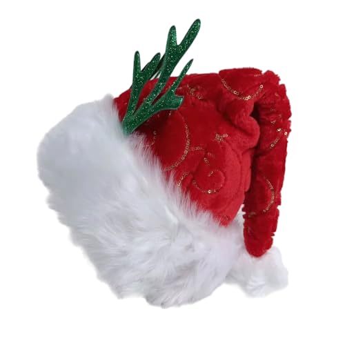 MHADBKH Weihnachten Weihnachtsmütze Mit Geweih Weißer Krempe Für Weihnachtsfestival Party Neujahr Kopfbedeckung Santa Kostüm Zubehör Geschenk MHADBKH Weihnachten Weihnachtsmütze Mit Geweih Weißer Krempe Für Weihnachtsfestival Party Neujahr Kopfbedeckung Santa Kostüm Zubehör Geschenk von MHADBKH
