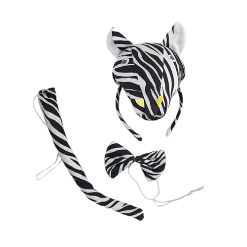 MHADBKH Zebrasohren Stirnbänder Set Festival Saison Tragen Carnivals Kostüm Haar Reif Für Kinder Halloween Kostüme MHADBKH Zebrasohren Stirnbänder Set Festival Saison Tragen Carnivals Kostüm Haar Reif Für Kinder Halloween Kostüme von MHADBKH