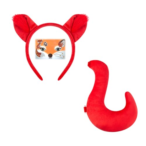 Tierkostüm für Kinder, Ohr, Stirnband, Schwanz, Rock, Halloween-Outfit für Kinder, Jungen, Mädchen, Halloween, Cosplay, Rollenspiel-Outfit von MHADBKH