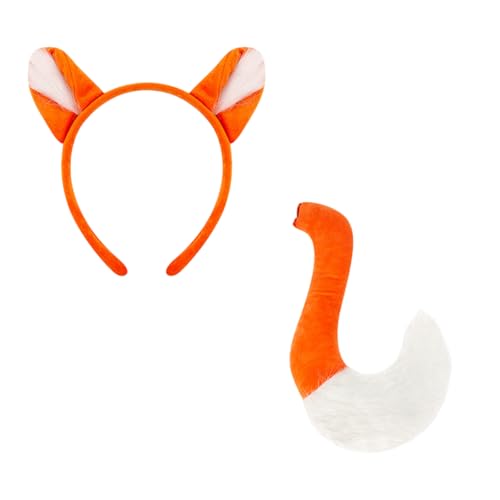 Tierkostüm für Kinder, Ohr, Stirnband, Schwanz, Rock, Halloween-Outfit für Kinder, Jungen, Mädchen, Halloween, Cosplay, Rollenspiel-Outfit von MHADBKH