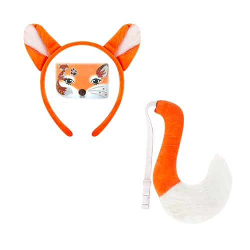 Tierkostüm für Kinder, Ohr, Stirnband, Schwanz, Rock, Halloween-Outfit für Kinder, Jungen, Mädchen, Halloween, Cosplay, Rollenspiel-Outfit von MHADBKH