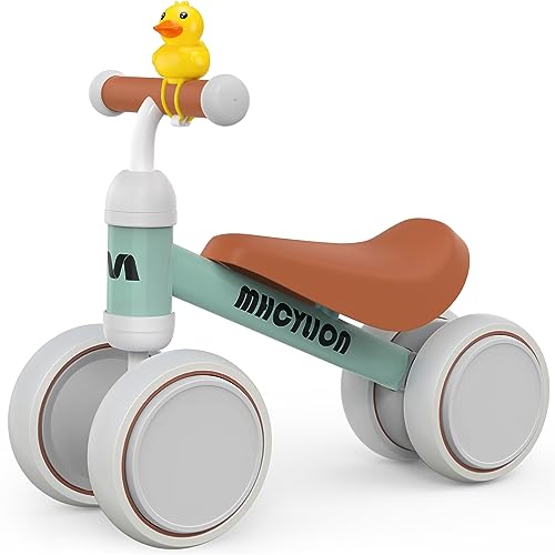 MHCYLION Kinder Laufrad ab 1 Jahr Balance Lauflernrad Spielzeug mit 4 Räder für 10-24 Monate Baby, Erst Rutschrad Fahrrad für Jungen Mädchen als Geschenke-Hellgrün von MHCYLION